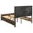 Rustic Golden Brown Queen Storage Bed
