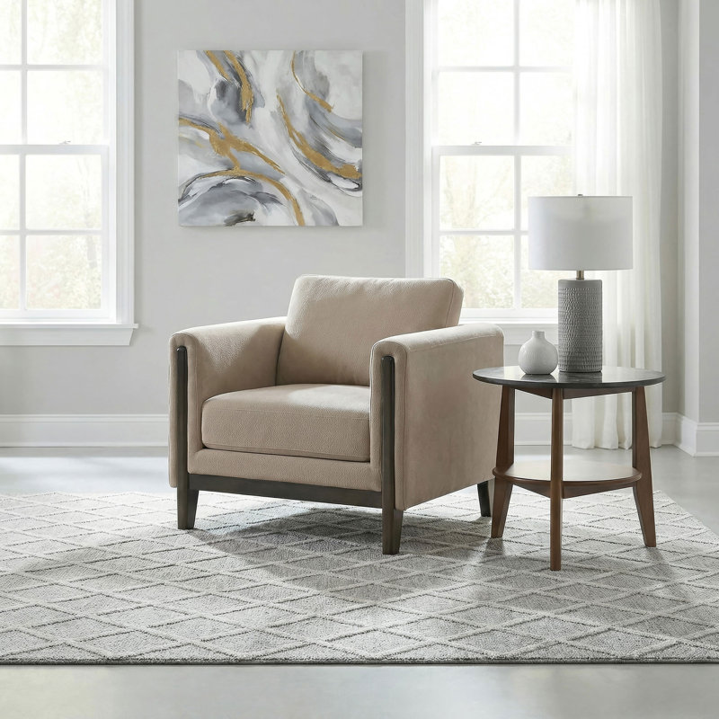 Fauteuil d'appoint transitionnel l 34,65 po, taupe