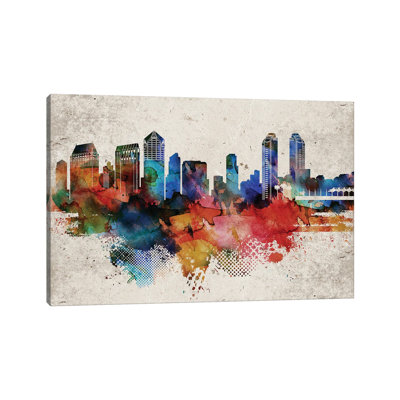 San Diego Abstract - Wrapped Canvas Print