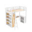 Lit mezzanine simple avec bureau intégré Gebke par Harriet Bee-322627101