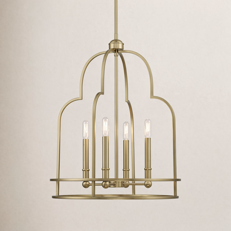 Cathleen 4-Light Geometric Pendant, Gold
