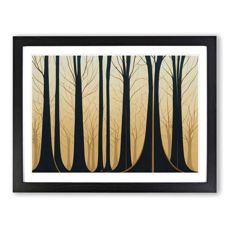 Compelling Forest - Framed Print, Black, 46cm H x 64cm W x 2cm D