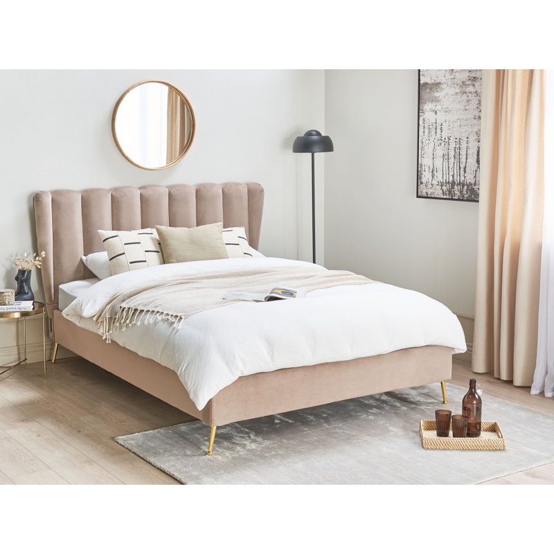 Annaleise Upholstered Bed, Taupe, European Double