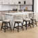 Swivel Upholstered Counter Stool with Solid Wood Frame