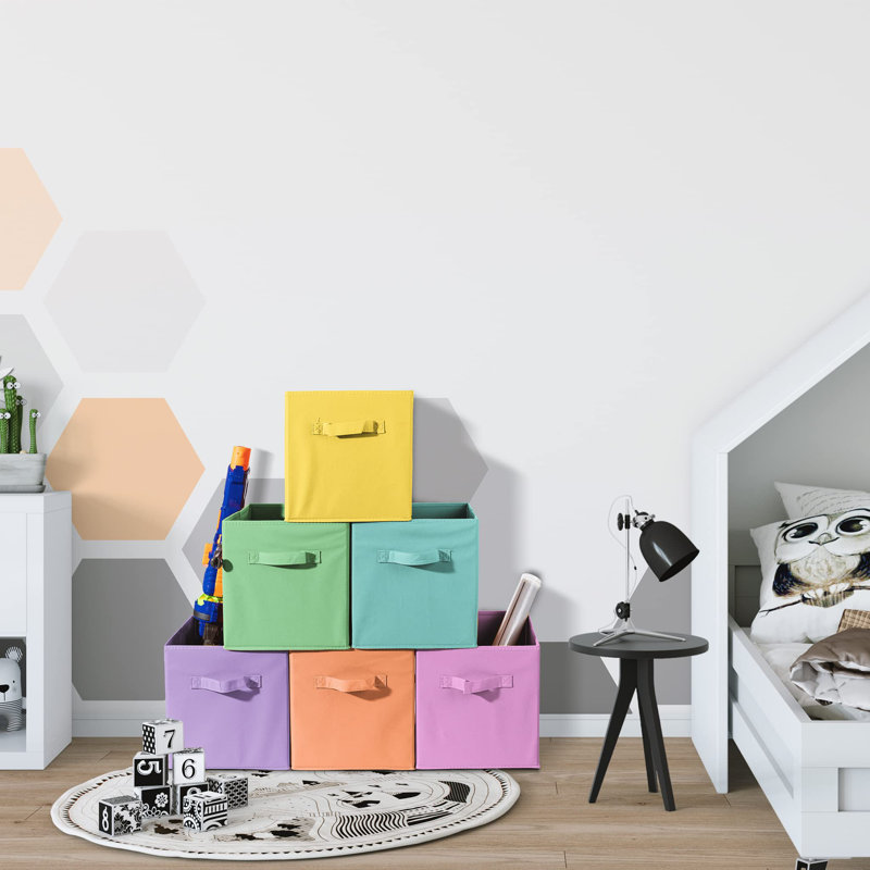 11" Sturdy Collapsible Storage Box With Handle - 6 Collapsible Baskets