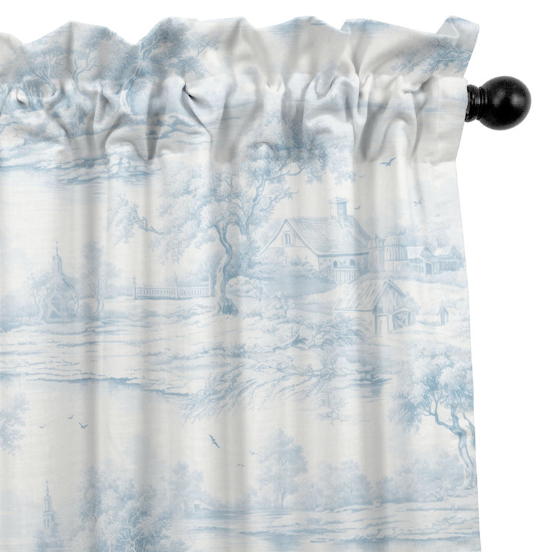 Rustic Cabin Toile, 50" W x 108" L, Cornflower