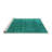 Marpet Oriental Machine Woven Polyester/Chenille Area Rug in Teal-870740075