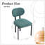 Ensemble de 2 chaises de salle à manger modernes rembourrées avec pieds en métal noir Boucle-1144500065