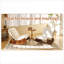 Décoration de chambre de bébé et de salon | Chaise berçante coulissante en velours côtelé FlowLuxe, structure en bois massif, finition blanche