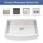 36 Farmhouse Sink Workstation - 36*21*9 Inch Kitchen Sink Stainless Steel 16 Gauge Apron Front Kitchen Sink
