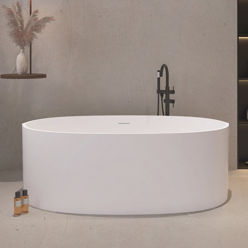 Baignoire de trempage autoportante 65 po à surface solide 65 po