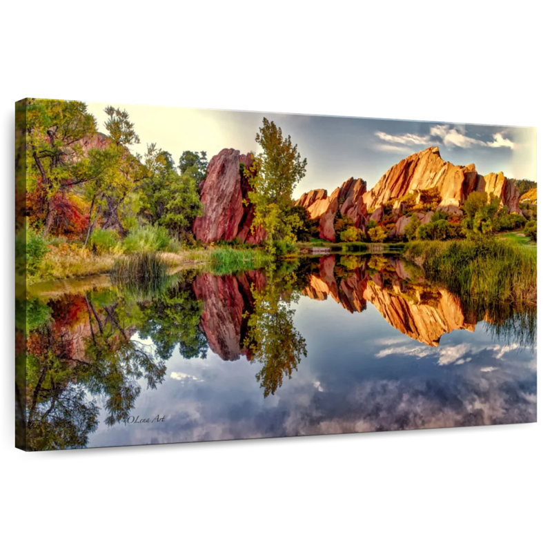 Alvord Red Rocks Reflection, 8" H x 12" W