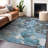 Machine Washable Indoor/Outdoor Xhevrie Blue Rug-632245649