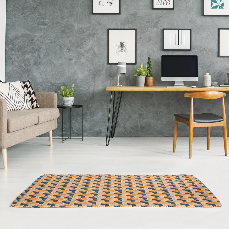 Tapis jaune/noir skyscrapers, Rectangle 4 pi x 6 pi