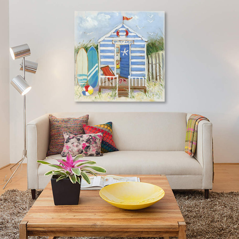 « happy days », reproduction sur toile, H 12 po x l 12 po x P 0,75 po, Pas de tapis, Toile tendue