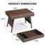 Table basse de patio pliante en osier