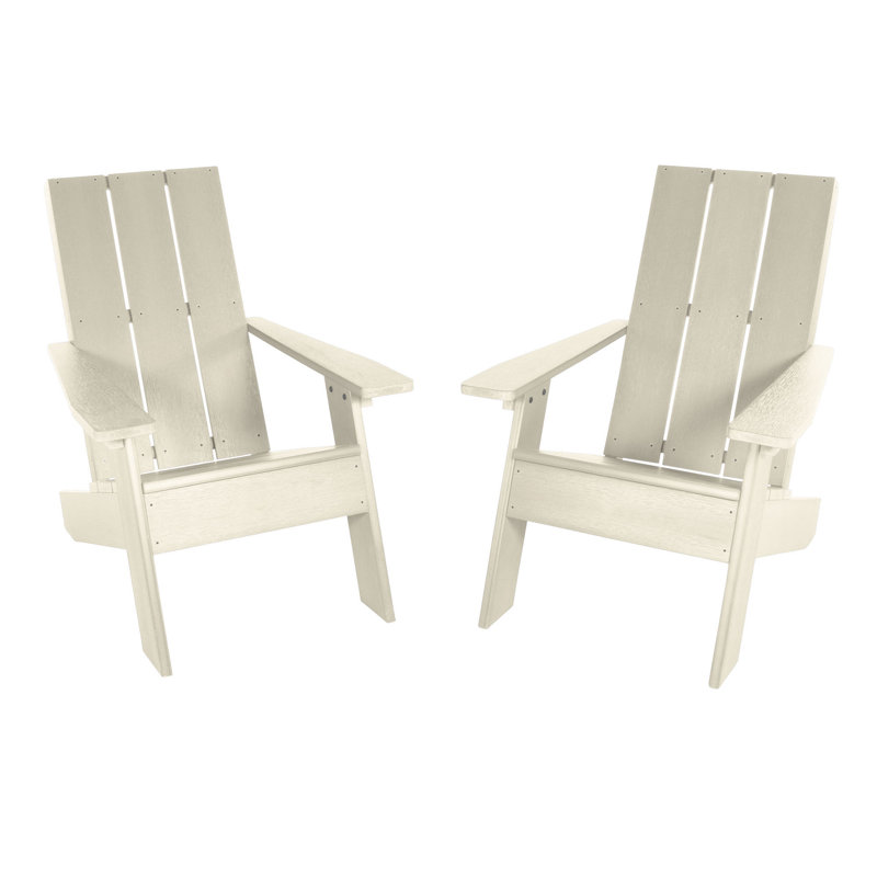 Calafell Outdoor Adirondack Set, Whitewash