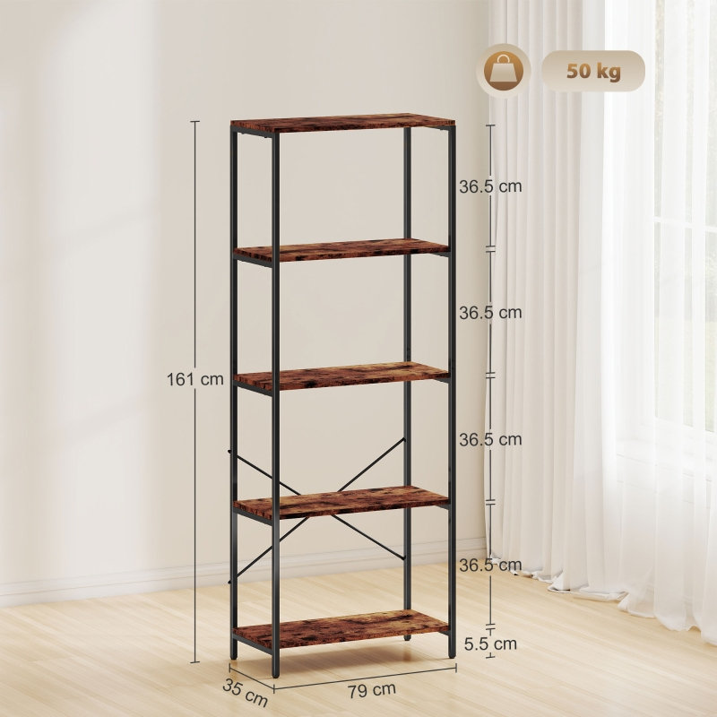 Bookcase, Black/Brown