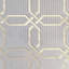 Rouleau de papier peint géométrique Hexagon Trellis