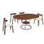 Ensemble de table de salle à manger extensible 43 po pour 4 à 6 personnes avec 4 chaises en bois massif