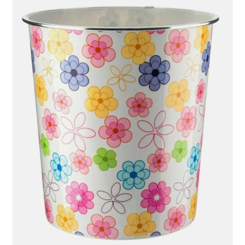 Castrejon 7.7Litre Plastic Waste Paper Basket Bin Round Waste Basket Trash Can Lightweight Rubbish Bin Pack of 2, Pink