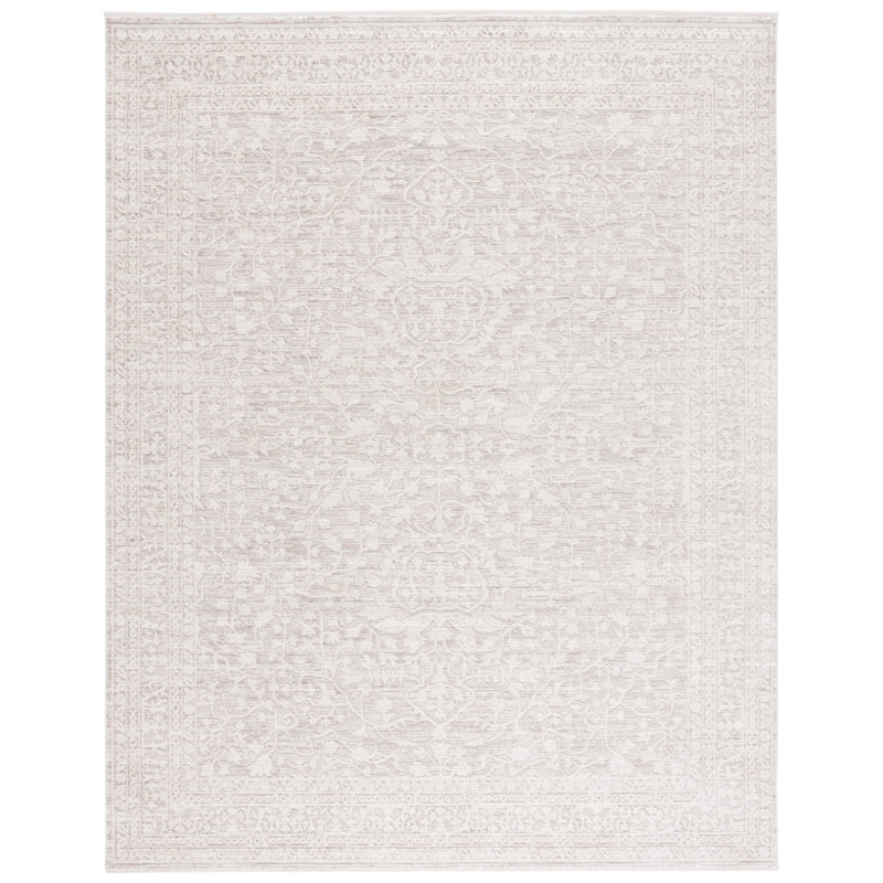 Oriental Area Rug in Ivory/Beige, Rectangle 9' x 12'