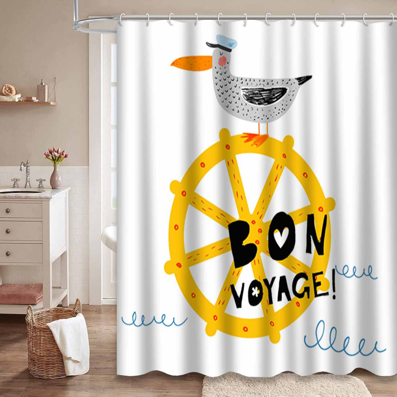 Rideau de douche Nautical Anchor, L 72 po x l 84 po