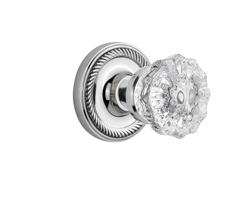 Rope Rosette with Crystal Door Knob Nostalgic Warehouse 