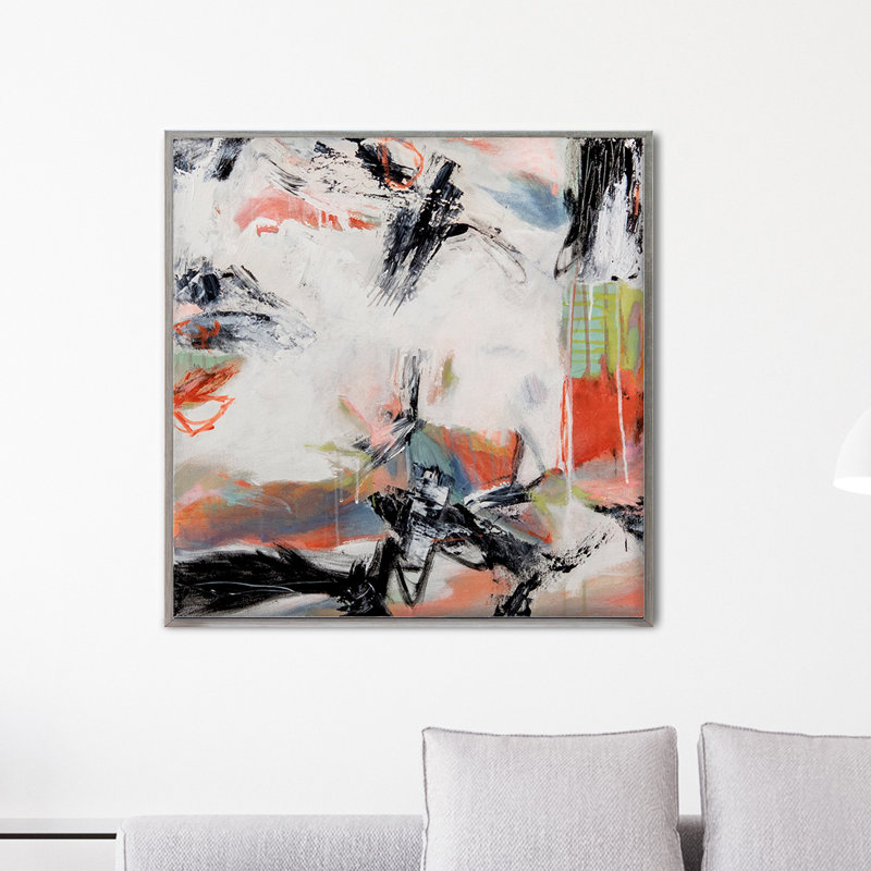 Corners Of My Mind II Print by Patricia Schwimmer, 40" H x 40" W x 2.375" D, Silver Framed Canvas