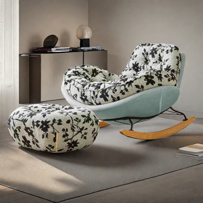 Chaise berçante crème