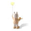 Objet décoratif en résine crème + jaune + beige-blanc