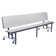 NPS Convertible Bench Table, 8' Long, MDF Core, Black Protect Edge, Black Frame, Grey Nebula