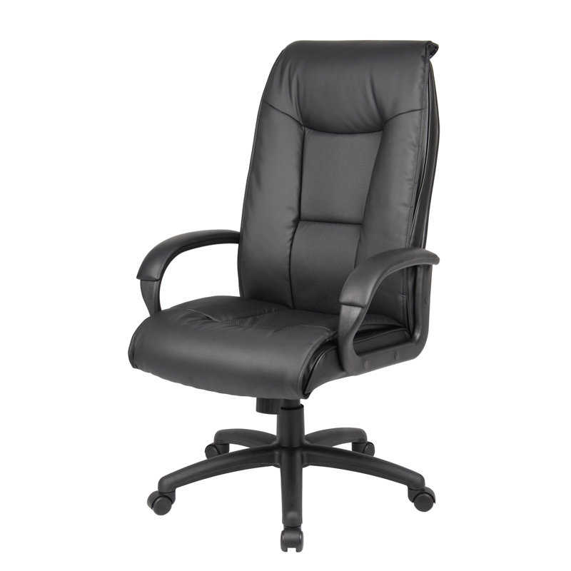 Black Leather High Back Ergonomic Executive Swivel Chair