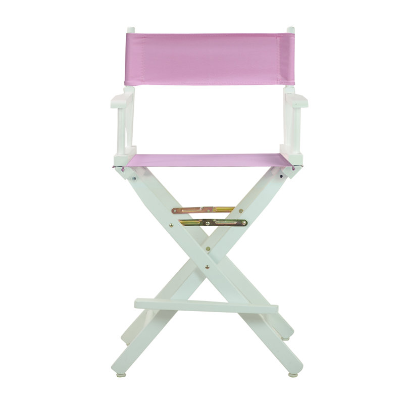 Chaise de réalisateur pliante 24 po, Noir, noir, noir, noir, Rose