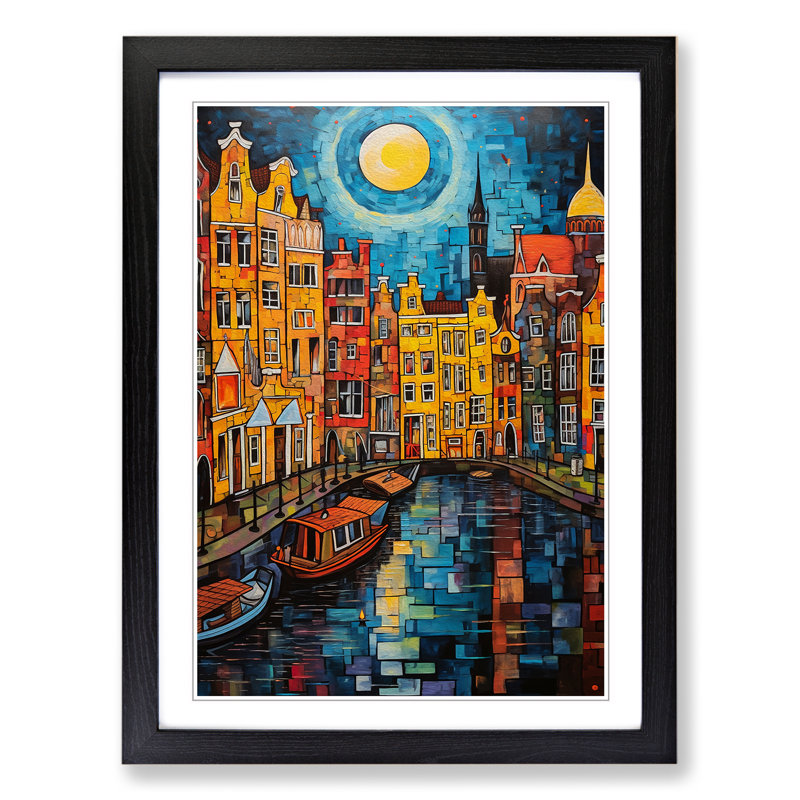 Amsterdam Expressionism - Framed Print, 34cm H x 25cm W x 2cm D, Black