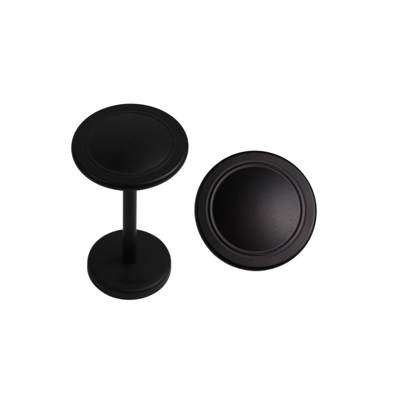 Black Metal Button Medallion Curtain Holdback