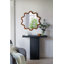 Miroir d'appoint 31 "x 30" en bois avec cadre unique, miroir mural pour le hall d'entrée de la chambre à coucher du salon