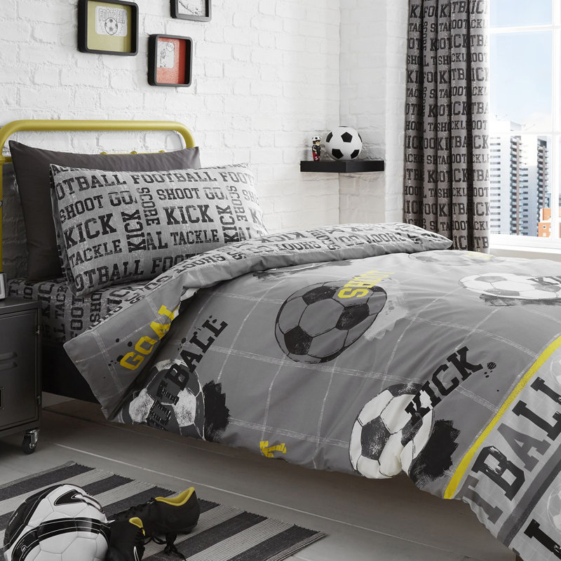 Football Pencil Pleat Room Darkening Curtains