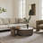 Modern Round White Nesting Coffee Table Set