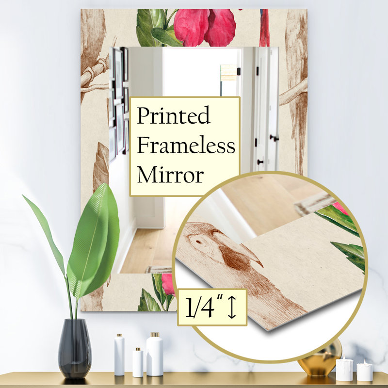 Miroir mural bohémien et éclectique Bloom 37, H 24 po x l 32 po