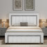 Diamond-Stitched Smart LED Velvet Bed With 2 RGB LED Nightstands – 3-Piece Bedroom Set