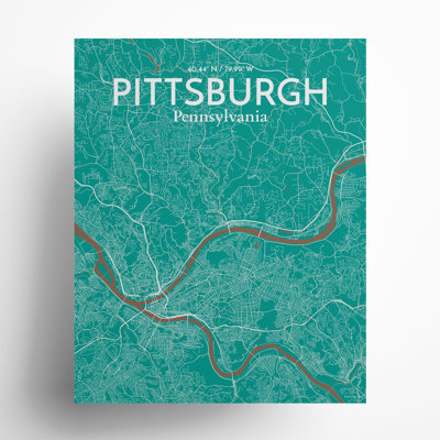 Pittsburgh City Map, impression