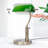 Glass Bankers Desk Lamp with Wireless Charger, 2 USB Charging Port, Vintage Desk Lamp with Pull Chain Switch, Retro Table Lamps for Home Office, Piano, Library (bulb  included)