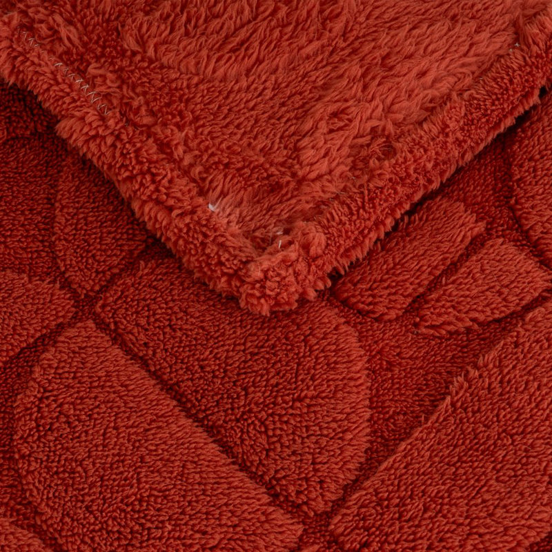 Chunky Knit Throw Blanket, Red