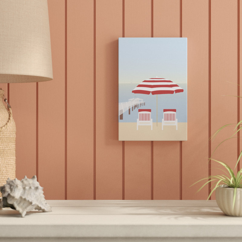 «Lido di Camaiore I» par Gurli Soerensen, reproduction d'art sur toile tendue, H 12 po x l 8 po