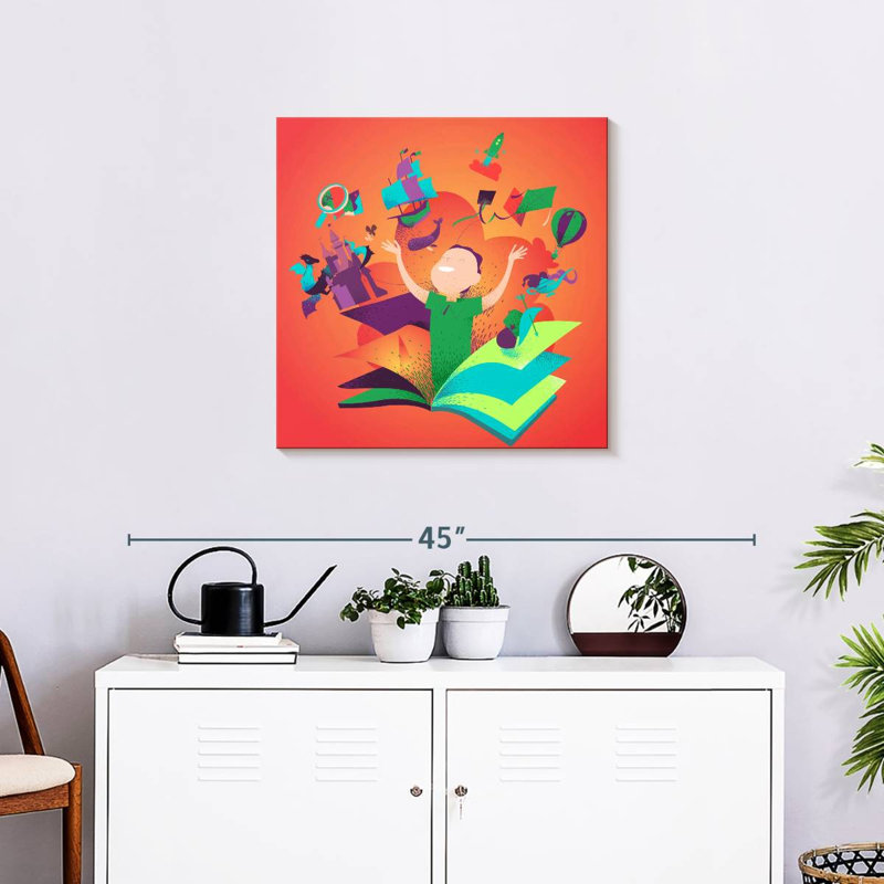 Book Imagination, 24" H x 24" W