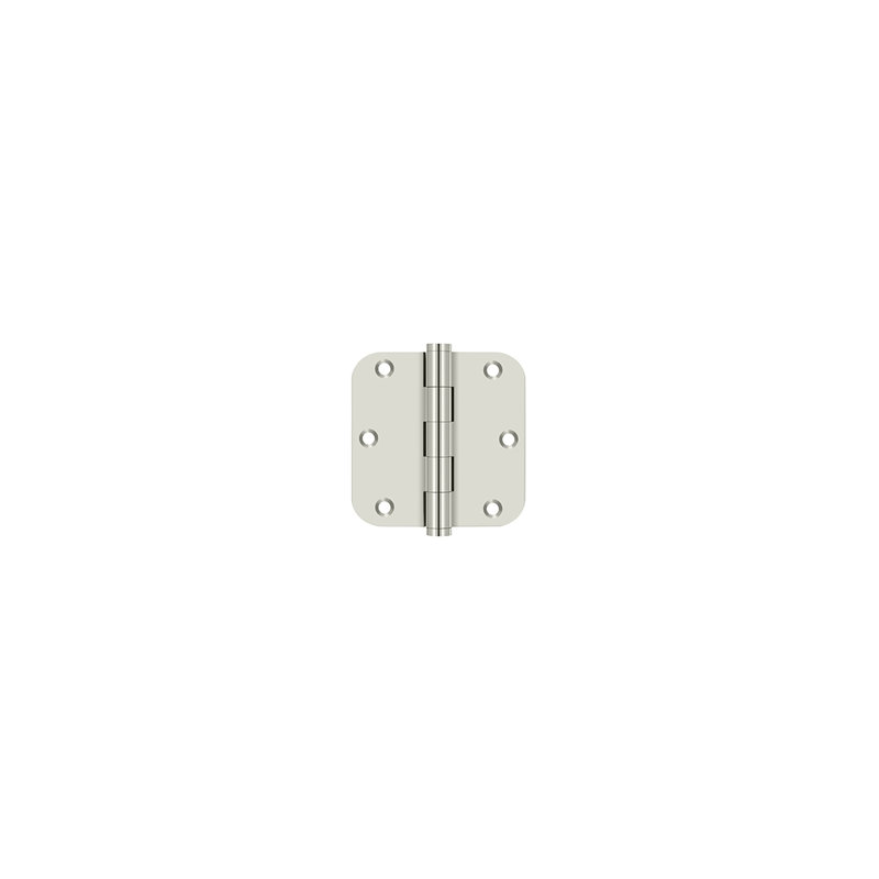 Butt Bearing Hinge, Polished Nickel