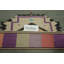 Tapis vert kilim en laine vert 9 x 12