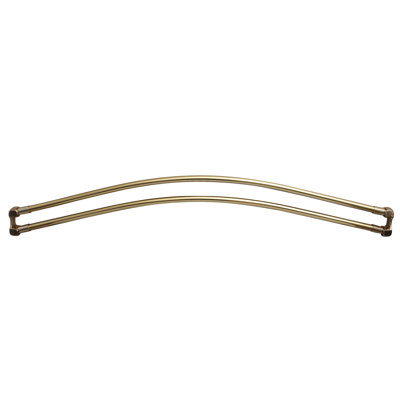 Double tringle à rideau de douche courbée réglable double L 48 po