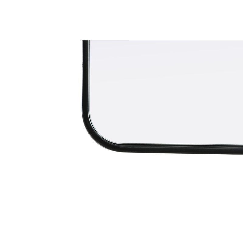 Erath Contour Metal Mirror, 30" x 18", Black